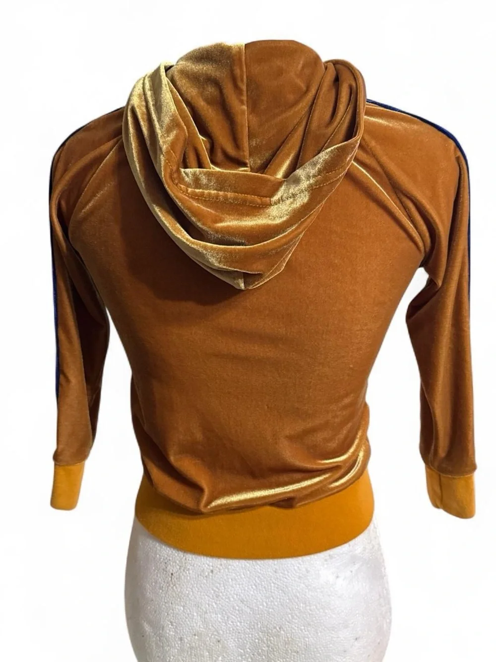 Kids Aviator Nation Mustard Velour Zip Hoodie Jacket